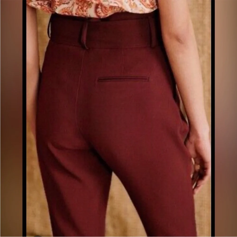 Sézane Austin Burgundy Trousers